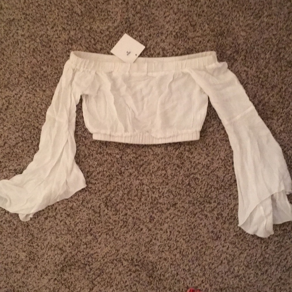 White LF off-the-shoulder top